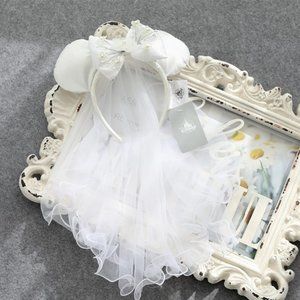 Disney Fantasy White Veil Bow Headband